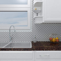 Square 1"White Matte Porcelain Floor and Wall Tile