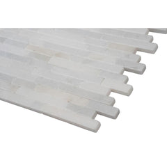 MS International Grecian White Veneer 8x18 Tumbled Marble Mosaic Wall Tile