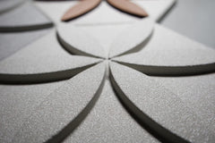 Peel and Stick Decorative Hexagonal 9x7.8 inch Wall Sculpture Panel Derin Series, Cast Stone, DIY Easy to Install, Wooden Add-ons (Box of 11 Pieces)