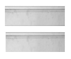 Statuary Crystal Marble Italian White Statuario 5/8" Baseboard Molding Polished