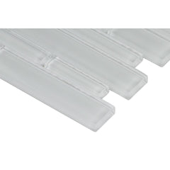 Ice Interlocking 12 in. x 12 in. x 8mm Glass Mesh-Mounted Mosaic Tile (10 sq. ft. / case)