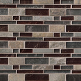 MS International Urbano Blend Interlocking 12 in. x 12 in. x 8mm Glass Stone Mesh-Mounted Mosaic Tile