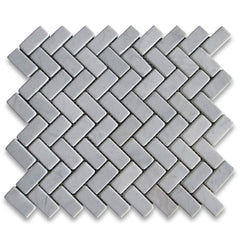 Carrara Marble Italian White Bianco Carrera Herringbone Mosaic Tile Floor Wall Tile Tumbled