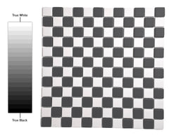 Tenedos Black Greyish & White Checkered Unglazed Porcelain 7/8 Inch Square Mosaic Tile, and (Not Peel and Stick)