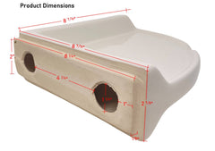 Tenedos Bone Ceramic Almond Glazed Wall Corner Shelf for Bathroom Shower Accessory Kit