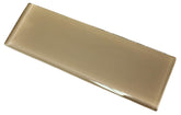 3x6" Glossy Light Brown Subway Glass Mosaic Tiles for Wall, Kitchen Backsplash, Accent Wall, Bathroom Wall