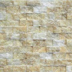 Honey Onyx Marble 1x2 Inch Splitface Mosaic Tiles