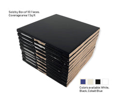 4x4 Black Ceramic Tile-Box of 10 pcs