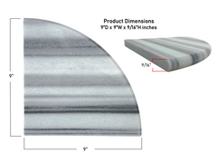 Tenedos Equator Marmara Marble Bathroom Shower Corner Shelf Stone 9 Inch Polished