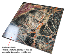 Tenedos Pine Dark Green Marble Floor and Wall Tile 12x12 Polished for Kitchen Countertops, Bathroom Wall, Entrance Floor Tile, Backsplashes, Fireplace Surrounds
