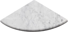 Tenedos 9x9 Round Edge Bianco Carrara Premium Corner Bath Shower Shelf Stone Piece Both Sides Polished (5 Pieces)