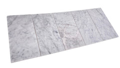 Tenedos Premium Carrara 4x8 Inch Marble Subway Tile for Wall and Floor Kitchen and Bathroom Tile
