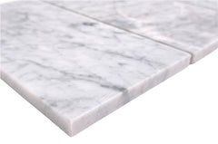 Tenedos Premium Carrara 4x8 Inch Marble Subway Tile for Wall and Floor Kitchen and Bathroom Tile
