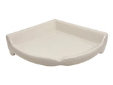 Tenedos Bone Ceramic Almond Glazed Wall Corner Shelf for Bathroom Shower Accessory Kit