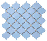 Santorini Sky Blue Lantern Porcelain Glossy Mosaic Wall Tile for Kitchen Backsplash Bathroom Wall Pool Tiles by Tenedos (Box of 10 Sheets)