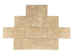 Mediterranean Durango Sand 3x6 Ceramic Subway Wall Tile for Kitchen Backsplash, Bathroom Wall ( Box of 10 Sqft)