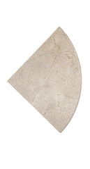 Tenedos 9'' X 9'' X 3/4'' Round Edge Crema Marfil Premium Corner Shelf Piece Both Sides Polished