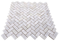 Tenedos Genuine Natural Mother of Pearl Oyster Herringbone Shell Mosaic Wall Tile w/Backing