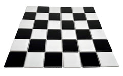 TDPW-MTW2X2-478 Black & White Checkered Square 2 Inch Matte Porcelain Mosaic Tile for Bathroom Floors, Walls, Kitchen Backsplash and Pool Tile