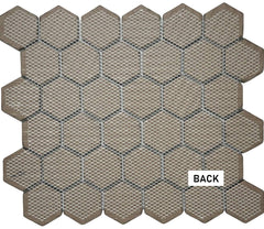 Tenedos Hexagon 2 in. Black Glossy Porcelain Mosaic Floor Wall Tile, décor