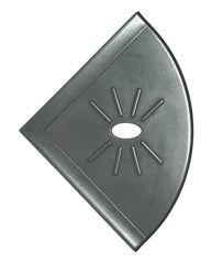 Tenedos Nickel Resin Corner Bathroom Shower Shelf Flatback Wall Mounted