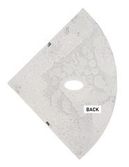 Tenedos White Resin Corner Bathroom Shower Shelf Flatback Wall Mounted