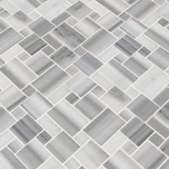 MSI Bergamo Magic Pattern 11.69 in. x 11.69 in. x 10mm Polished Marble Mesh-Mounted Mosaic Tile (10 sq. ft. / case)