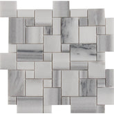MSI Bergamo Magic Pattern 11.69 in. x 11.69 in. x 10mm Polished Marble Mesh-Mounted Mosaic Tile (10 sq. ft. / case)