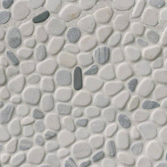 Tenedos MS International 12x12 Black/White Pebbles Marble Mosaic Floor & Wall Tile