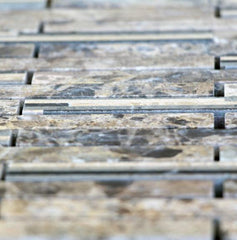 Dark and Light Brown Matte Random Brick Pattern Marble Stone Tiles