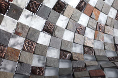 Glossy and Matte Nature Rock Square Stones Porcelain Mosaic Tiles