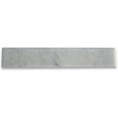 Carrara Marble Italian White Bianco Carrera 2x12 Marble Tile Polished