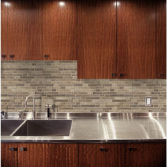 MSI Driftwood Interlocking 12 in. x 12 in. x 6mm Glass Mosaic Tile