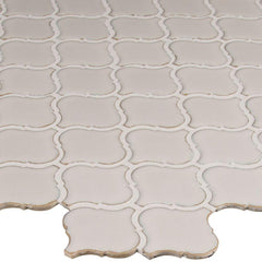 MSI Bianco Arabesque Glazed Ceramic Mesh-Mounted Mosaic Wall Tile