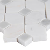 MS International Bianco Dolomite Dotty Polished Marble Mesh-Mounted Mosaic Tile