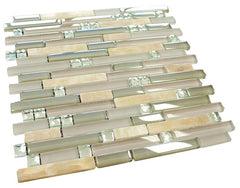 Pinky Wheat Luxury Diamond Glass Mosaic Tiles - Tenedos