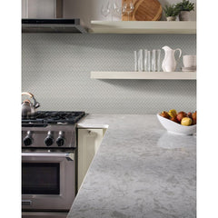 MSI Gray Glossy Herringbone Porcelain Mesh-Mounted Mosaic Tile