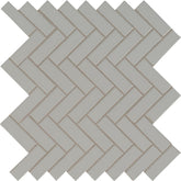 MSI Gray Glossy Herringbone Porcelain Mesh-Mounted Mosaic Tile