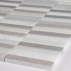 MSI Linea 12 in. x 12 in. x 10mm Stone Mesh-Mounted Mosaic Tile (10 sq. ft. / case)