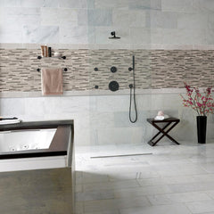 MSI Modello Grigio Interlocking 12 in. x 12 in. x 6 mm Glass Stone Mesh-Mounted Mosaic Wall Tile