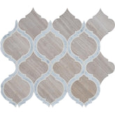 MSI White Quarry Savona Arabesque 10.89 in. x 12.80 in. x 10mm Honed Marble Mesh-Mounted Mosaic Tile