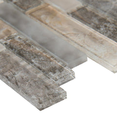 MSI Savoy Interlocking Glass Mosaic Wall Tile ( Box of 10 Sheets)