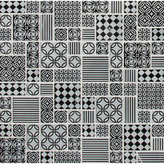 MSI Tetris Nero Encaustic 12 in. x 12 in. x 10mm Honed Marble Mesh-Mounted Mosaic Tile (9.7 sq. ft. / case)