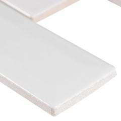 MSI Whisper White Beveled 2x6 Ceramic Mesh-Mounted Mosaic Wall Tile (10 sq. ft. / case)