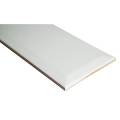 White Ceramic Beveled Subway Wall Tile 4x12 Matte Finish for Kitchen Backsplash, Bathroom, Accent Wall
