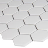 MSI White Glossy Hexagon 2 in. Porcelain Mesh-Mounted Mosaic Floor Wall Tile (Box of 15 Sheets/14.4 sq.ft)