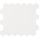 MSI White 2 in. Hexagon Matte Porcelain Mesh-Mounted Mosaic Floor Wall Tile