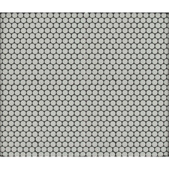 MSI Penny Round Bianco 11.3 in. x 12.2 in. x 6 mm Ceramic Mesh-Mounted Mosaic Tile