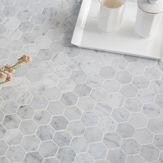 Carrara White Hexagon Marble Floor Wall Tile