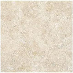 12x12 Tumbled Travertine Natural Stone Floor and Wall Tile in Durango Cream (Box of 10 Pieces)